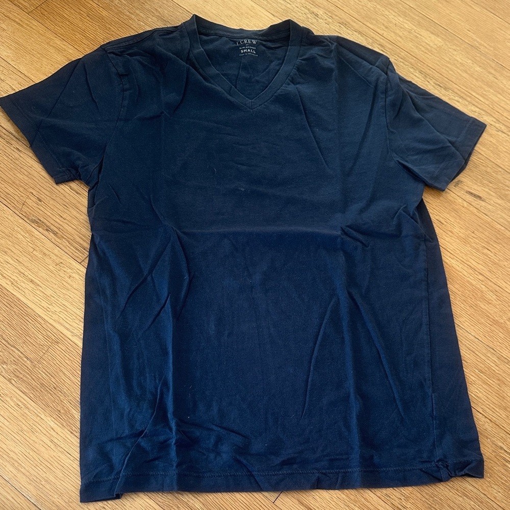 J. Crew Dark Blue V-Neck T-Shirt